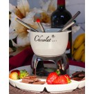 Conjunto Para Fondue Charmy Decorado Chocolate Queijo Com Petisqueira 8 Peças Hauskraft